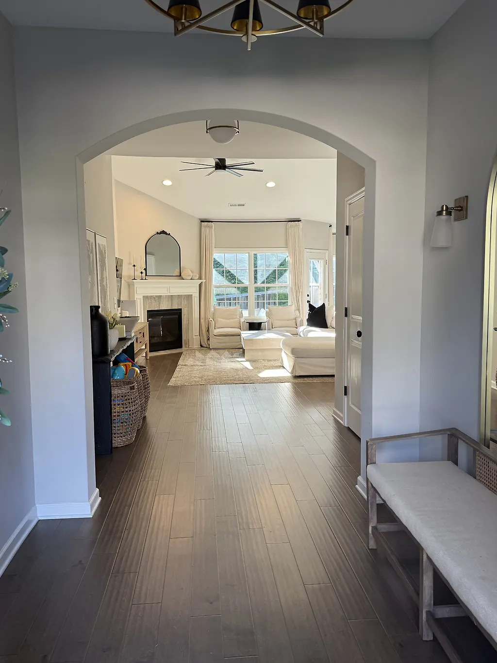Recurring house cleaning service in a Knoxville living room prepared for a weekly visit